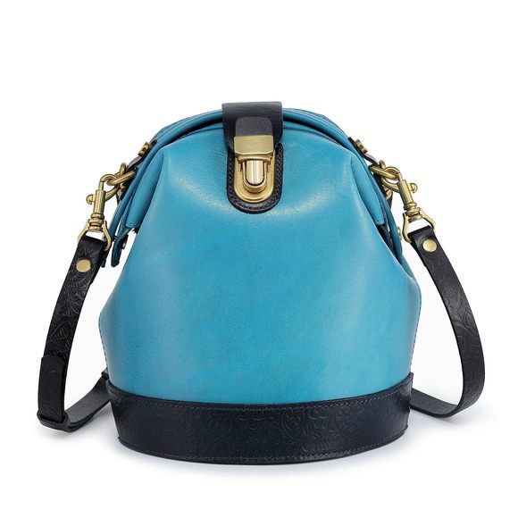 Doctor Bucket Crossbody Handbag, Turquoise Luxurious And...